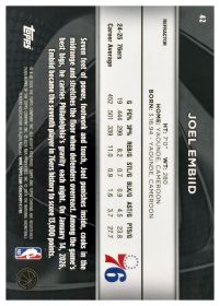Joel Embiid - Topps Chrome Black Base Set 2025-26, Nr. 42 – Nummeriert, Refractor