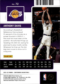 Anthony Davis - Panini Contenders Season Ticket 2021-22, Nr. 72