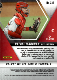 Rafael Marchan - Panini Mosaic Base Set 2021, Nr. 236 – Rookie Card