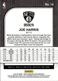 Joe Harris - Panini Hoops Premium Stock Base Set 2019-20, Nr. 14