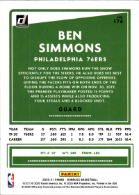 Ben Simmons - Panini Donruss Base Set 2020-21, Nr. 176