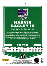 Marvin Bagley III - Panini Donruss Base Set 2021-22, Nr. 134