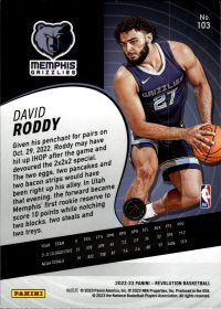 David Roddy - Panini Revolution Base Set 2022-23, Nr. 103 – Rookie Card