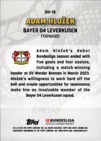 Adam Hložek - Topps Bundesliga Jade Edition Dragonheart 2023-24, Nr. DH-15 – Insert