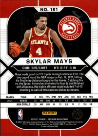 Skylar Mays - Panini Obsidian Base Set 2020-21, Nr. 181 – Rookie Card