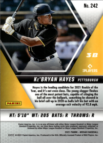 Ke'Bryan Hayes - Panini Mosaic Base Set 2021, Nr. 242 – Rookie Card