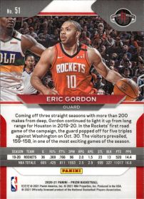 Eric Gordon - Panini Prizm Base Set 2020-21, Nr. 51