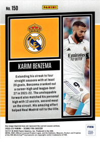 Karim Benzema - Panini Score FIFA Base Set 2022-23, Nr. 150
