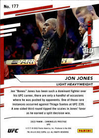 Jon Jones - Panini Chronicles UFC Prestige 2022, Nr. 177