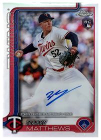 Zebby Matthews - Topps Chrome Rookie Autographs 2025, Nr. RA-ZM – Rookie Card, Autogramm