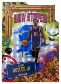 Jimmy Butler III - Topps Finest Show Stoppers 2024-25, Nr. S-9 – Nummeriert, Blue Geometric Refractor