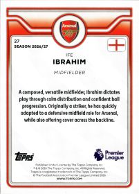 Ife Ibrahim - Topps Flagship Premier League Base Set 2026-27, Nr. 27 – Rookie Card