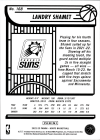 Landry Shamet - Panini Hoops Base Set 2022-23, Nr. 168