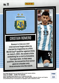 Christian Romero - Panini Score FIFA Base Set 2022-23, Nr. 11