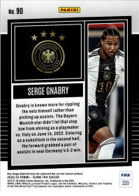 Serge Gnabry - Panini Score FIFA Base Set 2022-23, Nr. 90