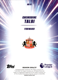 Chemsdine Talbi - Topps Flagship Premier League Nitro Boost 2026-27, Nr. NB 21 – Insert