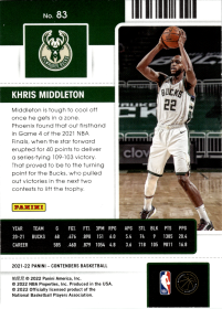 Khris Middleton - Panini Contenders Season Ticket 2021-22, Nr. 83