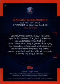 Gianluigi Donnarumma - Topps Paris Saint-Germain Official Team Set 2023-24, Nr. 34