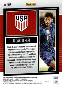 Ricardo Pepi - Panini Score FIFA Base Set 2022-23, Nr. 196