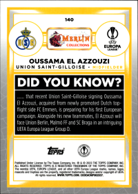 Oussama El Azzouzi - Topps Merlin Chrome UEFA Club Competitions Base Set 2022-23, Nr. 140 – Rookie Card