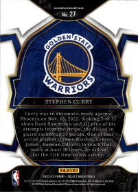 Stephen Curry - Panini Select Concourse 2022-23, Nr. 27