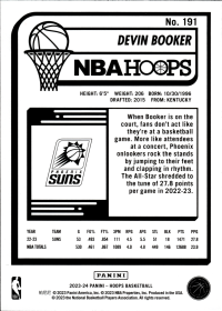 Devin Booker - Panini Hoops Base Set 2023-24, Nr. 191