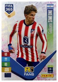 Giuliano Simeone - Panini Adrenalyn XL FIFA 365 Fan Favourites 2026-27, Nr. 425 – Insert