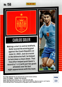 Carlos Soler - Panini Score FIFA Base Set 2022-23, Nr. 156