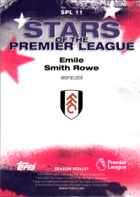Emile Smith Rowe - Topps Flagship Premier League Stars of the Premier League 2026-27, Nr. SPL 11 – Insert