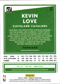 Kevin Love - Panini Donruss Base Set 2020-21, Nr. 86