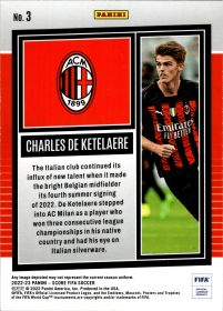 Charles De Ketelaere - Panini Score FIFA Base Set 2022-23, Nr. 3