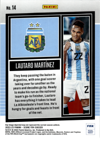 Lautaro Martínez - Panini Score FIFA Base Set 2022-23, Nr. 14