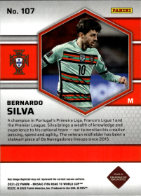 Bernardo Silva - Panini Mosaic FIFA Road to World Cup Base Set 2021-22, Nr. 107