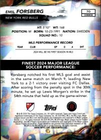 Emil Forsberg - Topps Finest MLS Base Set 2024, Nr. 70