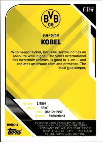 Gregor Kobel - Topps Borussia Dortmund Team Set China Edition Base Set 2023-24, Nr. BVBC-1