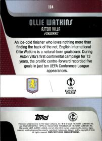 Ollie Watkins - Topps UEFA Club Competitions Base Set 2025-26, Nr. 124 – Diamante