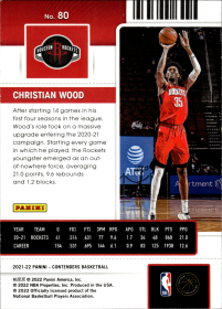 Christian Wood - Panini Contenders Season Ticket 2021-22, Nr. 80