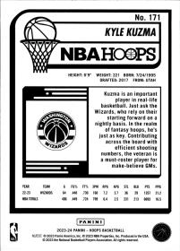 Kyle Kuzma - Panini Hoops Base Set 2023-24, Nr. 171