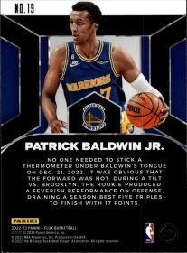 Patrick Baldwin Jr. - Panini Flux Influx 2022-23, Nr. 19 – Rookie Card