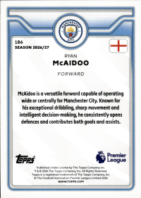 Ryan McAidoo - Topps Flagship Premier League Base Set 2026-27, Nr. 186 – Rookie Card