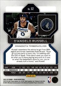 D'Angelo Russell - Panini Prizm Base Set 2021-22, Nr. 52
