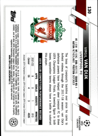 Virgil van Dijk - Topps Chrome UEFA Club Competitions Base Set 2022-23, Nr. 130