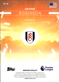 Antonee Robinson - Topps Flagship Premier League Flying the Flag 2026-27, Nr. FF 14 – Insert