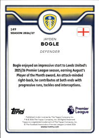 Jayden Bogle - Topps Flagship Premier League Base Set 2026-27, Nr. 149