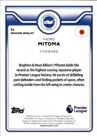 Kaoru Mitoma - Topps Flagship Premier League Base Set 2026-27, Nr. 86