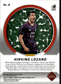 Hirving Lozano - Panini Mosaic FIFA Road to World Cup International Men of Mastery 2021-22, Nr. 8 – Insert