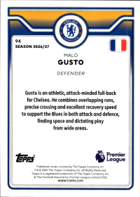 Malo Gusto - Topps Flagship Premier League Base Set 2026-27, Nr. 94