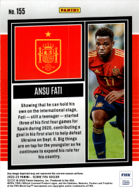 Ansu Fati - Panini Score FIFA Base Set 2022-23, Nr. 155