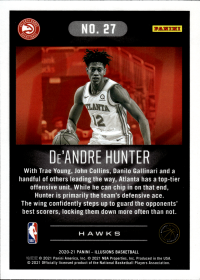 De'Andre Hunter - Panini Illusions Base Set 2020-21, Nr. 27