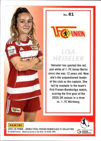 Lisa Heiseler - Panini Frauen-Bundesliga TC Collection Base Set 2025-26, Nr. 81